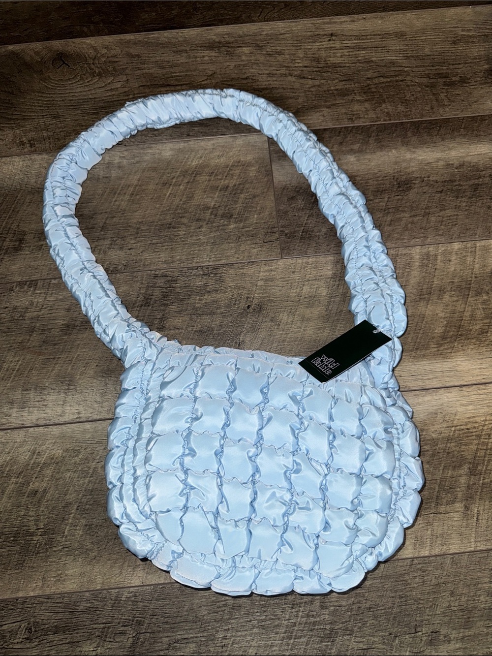 wild fable Light Blue Quilted Shoulder Bag